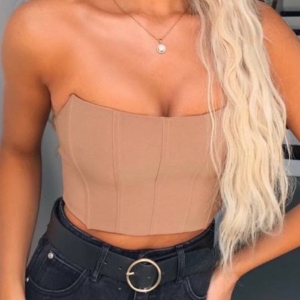 Tiger Mist Cayenne Brown Corset Top XS